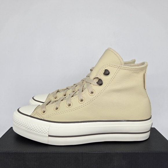 New Chuck Tayor All Star Lift Platform Weatherized Leather Shoes Womens Size 7.5 - Picture 2 of 8